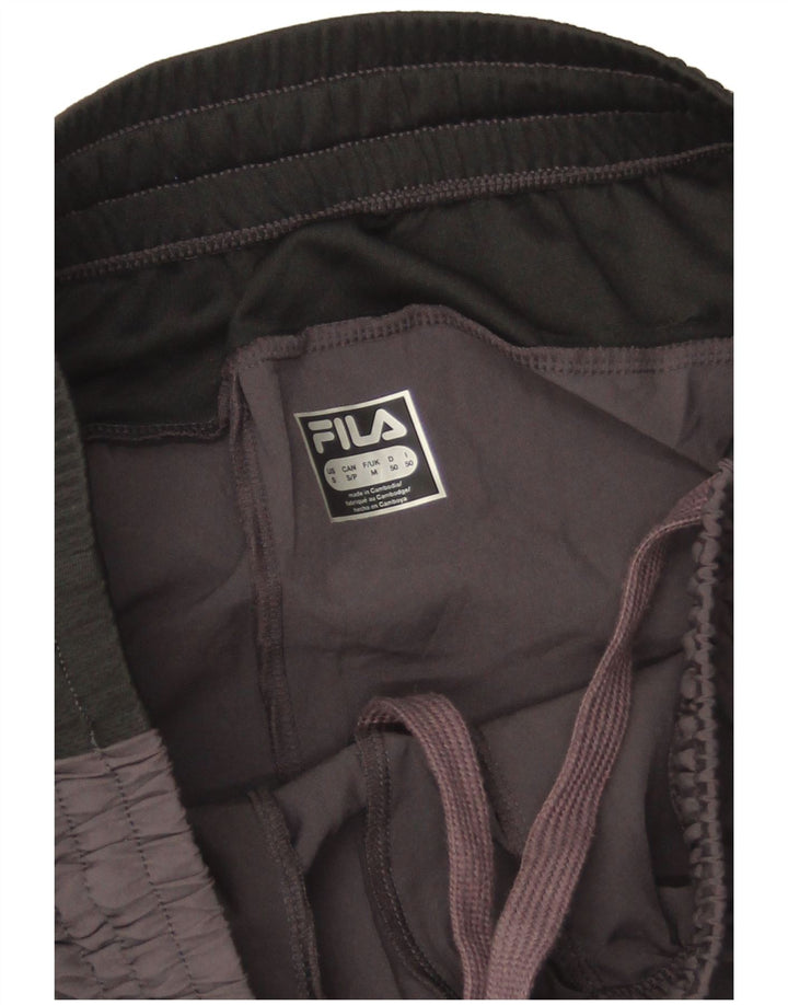 Fila Mens Tracksuit Trousers Medium  Grey Colourblock Polyester