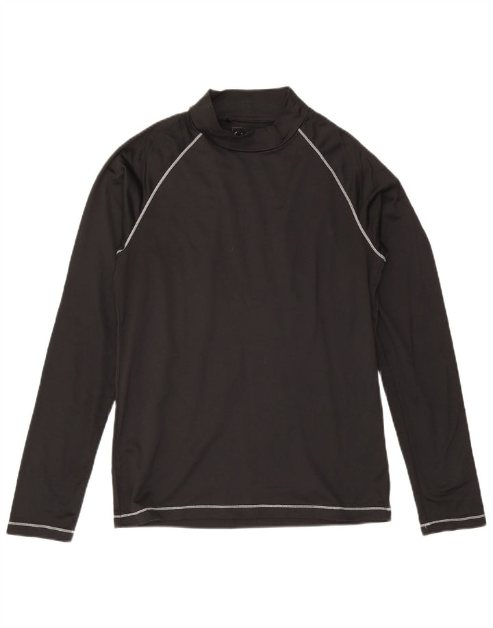 Adidas Mens Top Long Sleeve Small Black Polyester Sports