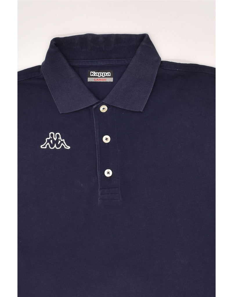 KAPPA Mens Polo Shirt Large Navy Blue | Vintage Kappa | Thrift | Second-Hand Kappa | Used Clothing | Messina Hembry 