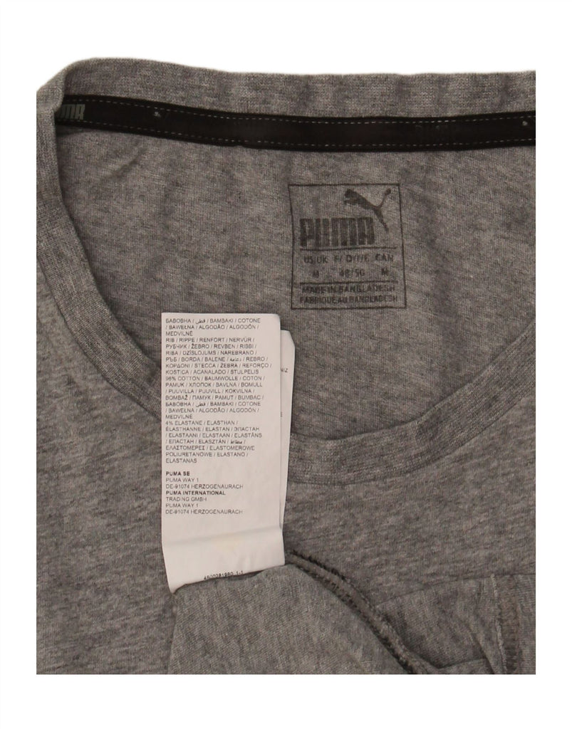 PUMA Mens Graphic T-Shirt Top Medium Grey Cotton Vintage Puma and Second-Hand Puma from Messina Hembry 