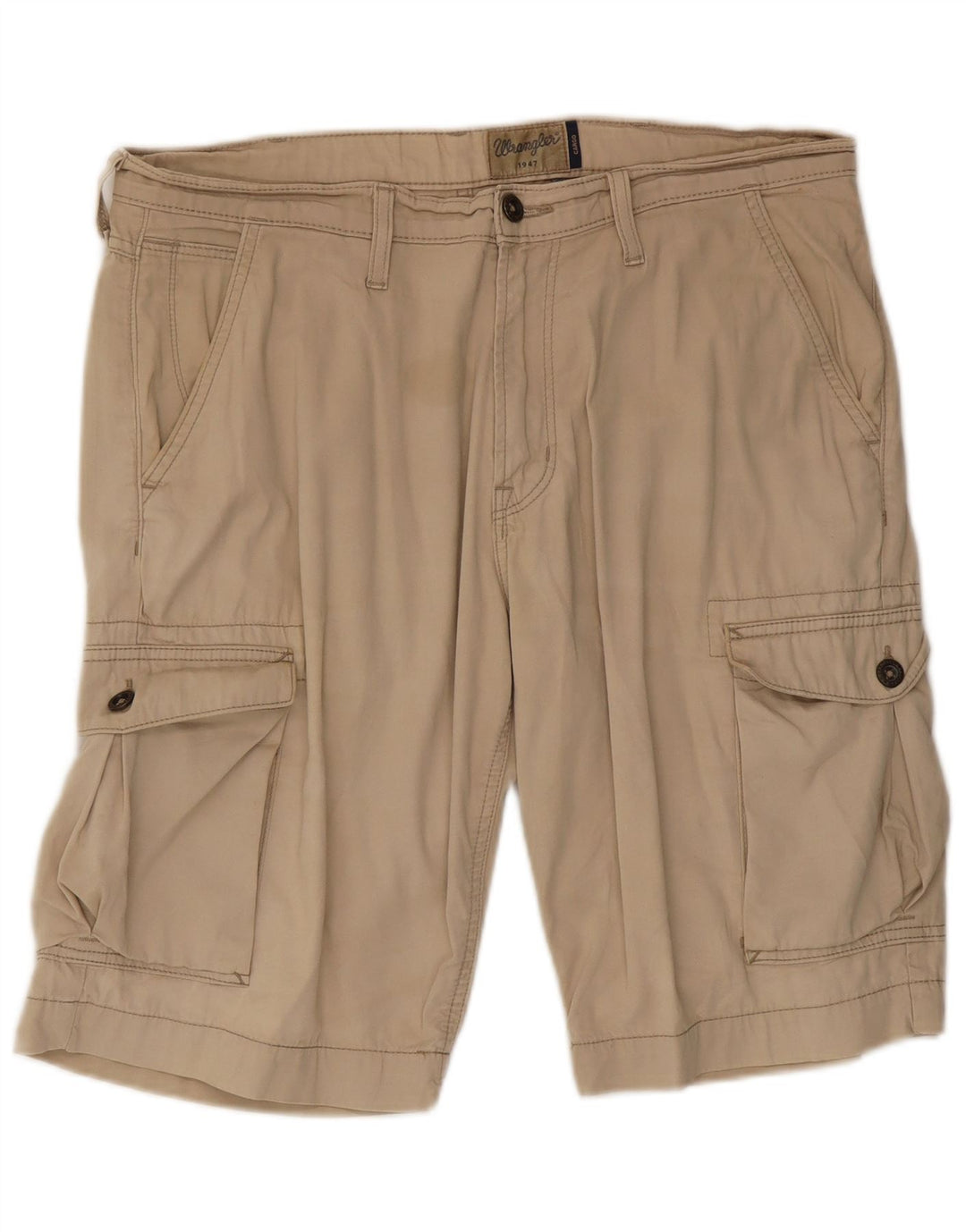 Wrangler Mens Cargo Shorts W36 Large  Beige Cotton