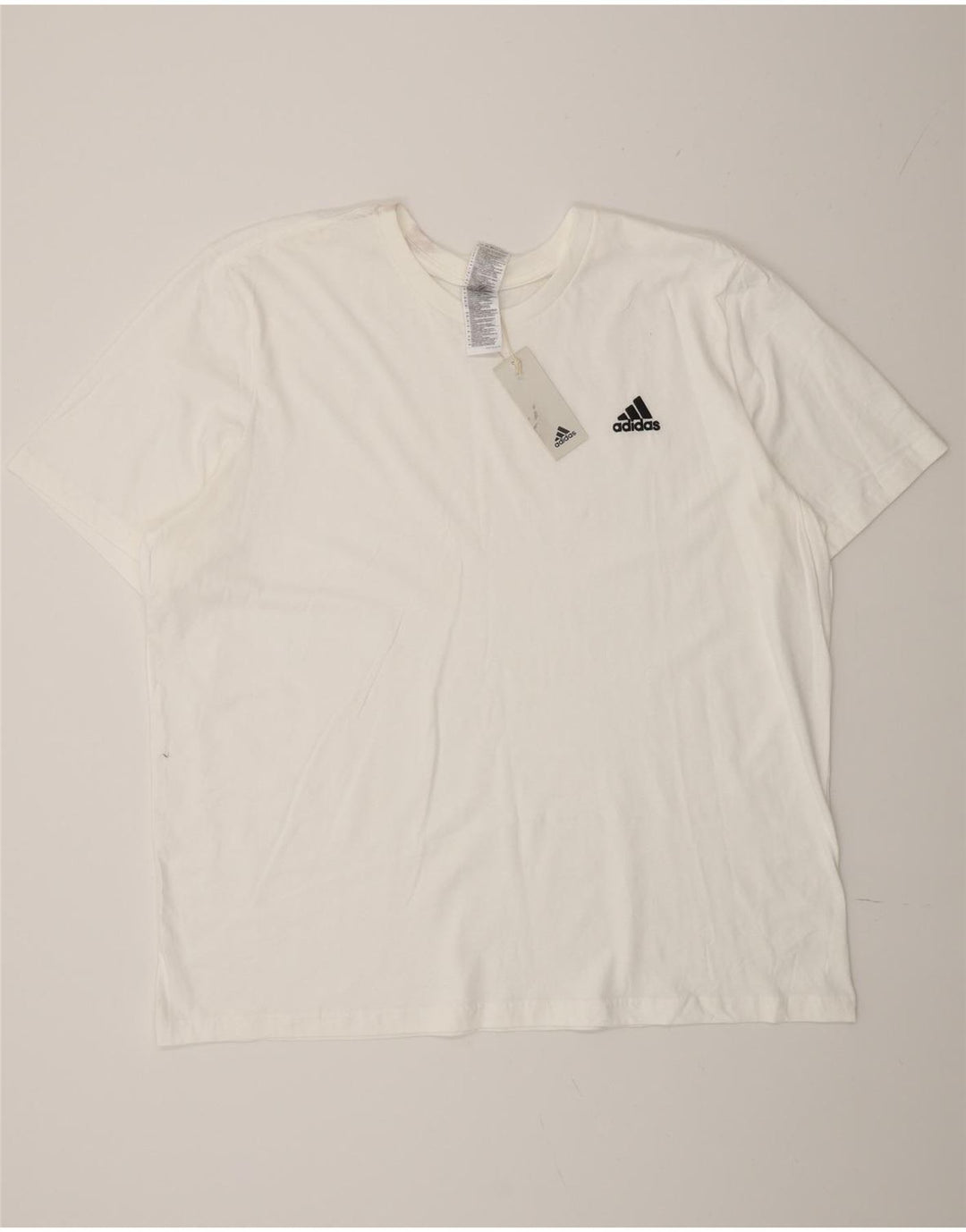 Adidas Mens T-Shirt Top 2XL White Cotton