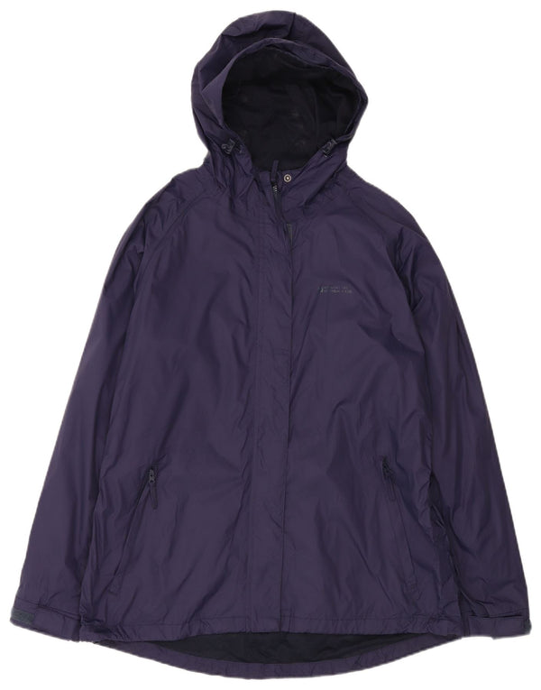 Mountain Warehouse Womens Hooded Rain Jacket UK 16 Large Navy Blue Nylon