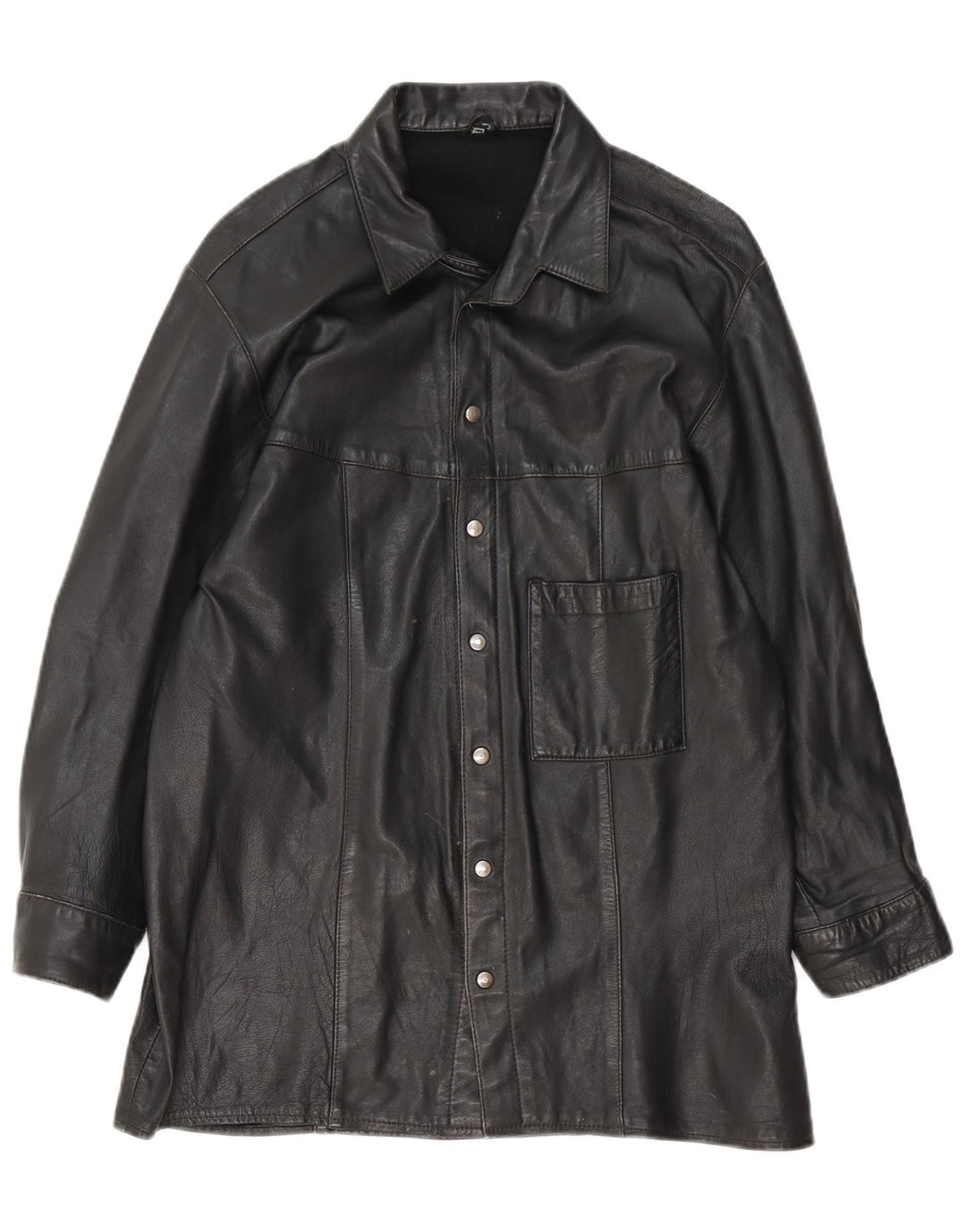 Vintage Mens Leather Jacket UK 38 Medium Black