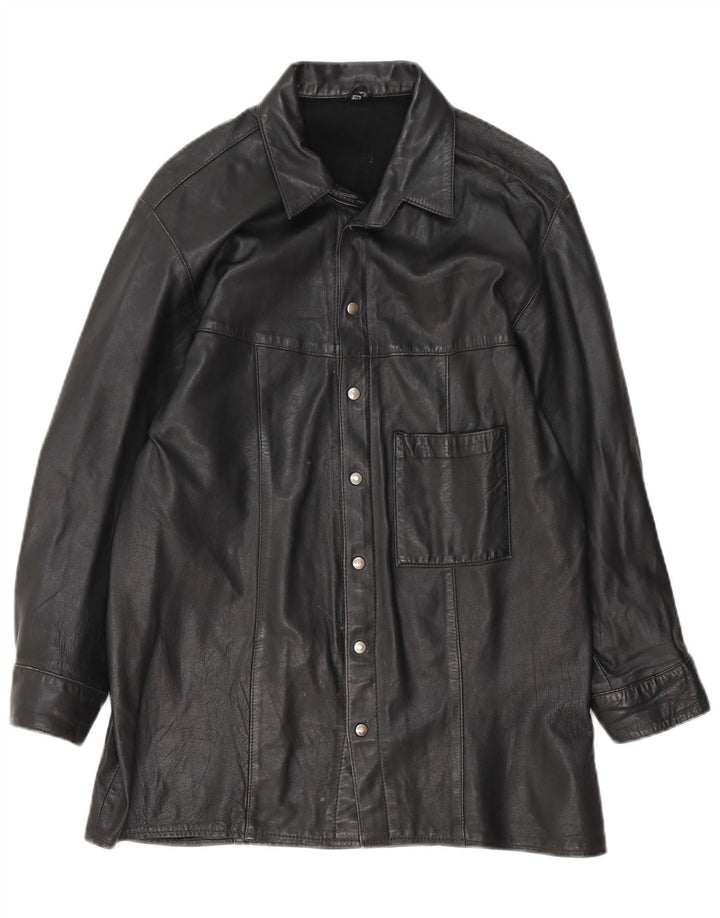 Vintage Mens Leather Jacket UK 38 Medium Black