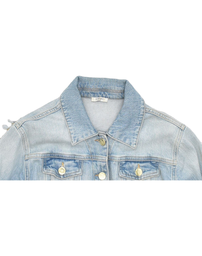 LIU JO Girls Denim Jacket 13-14 Years Blue Polyester | Vintage | Thrift | Second-Hand | Used Clothing | Messina Hembry 