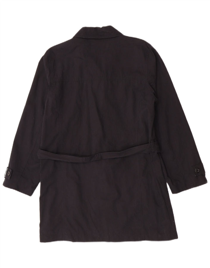 S.Oliver Womens Overcoat EU 40 Medium Black Cotton