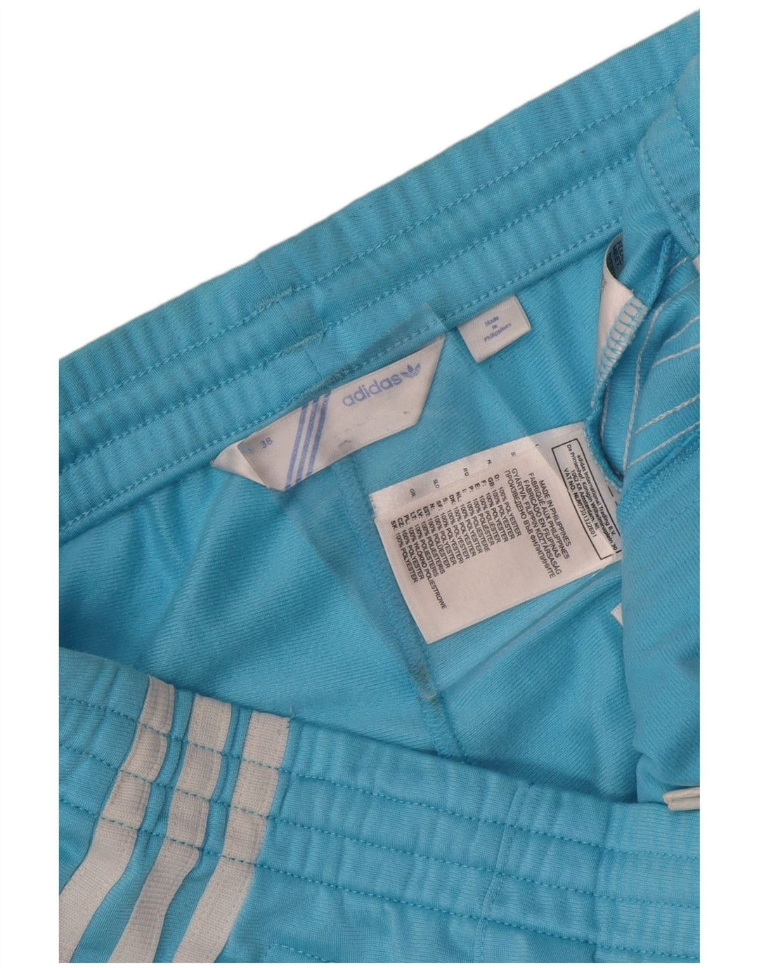 Adidas Womens Tracksuit Trousers EU 38 Medium Blue Polyester