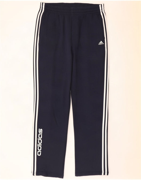 Adidas Womens Graphic Tracksuit Trousers UK 16 Large Navy Blue Cotton