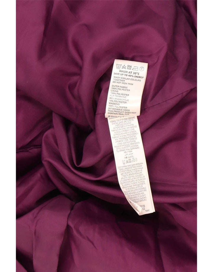 Marks & Spencer Womens Windbreaker Jacket UK 16 Large Purple Polyester