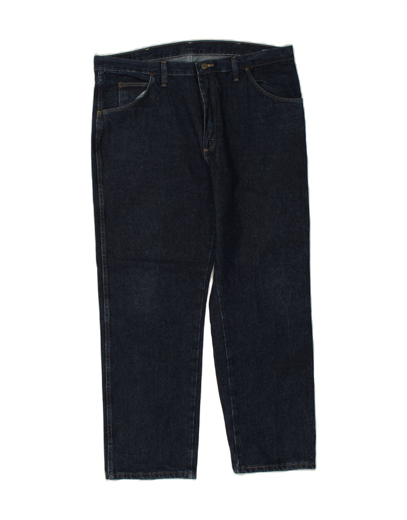 WRANGLER Mens Straight Jeans W38 L30  Navy Blue | Vintage Wrangler | Thrift | Second-Hand Wrangler | Used Clothing | Messina Hembry 