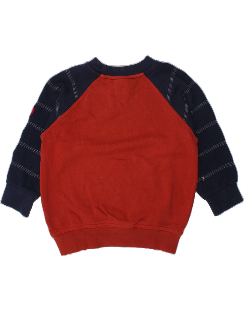 ADIDAS Boys Sweatshirt Jumper 3-4 Years Red Colourblock Cotton | Vintage Adidas | Thrift | Second-Hand Adidas | Used Clothing | Messina Hembry 