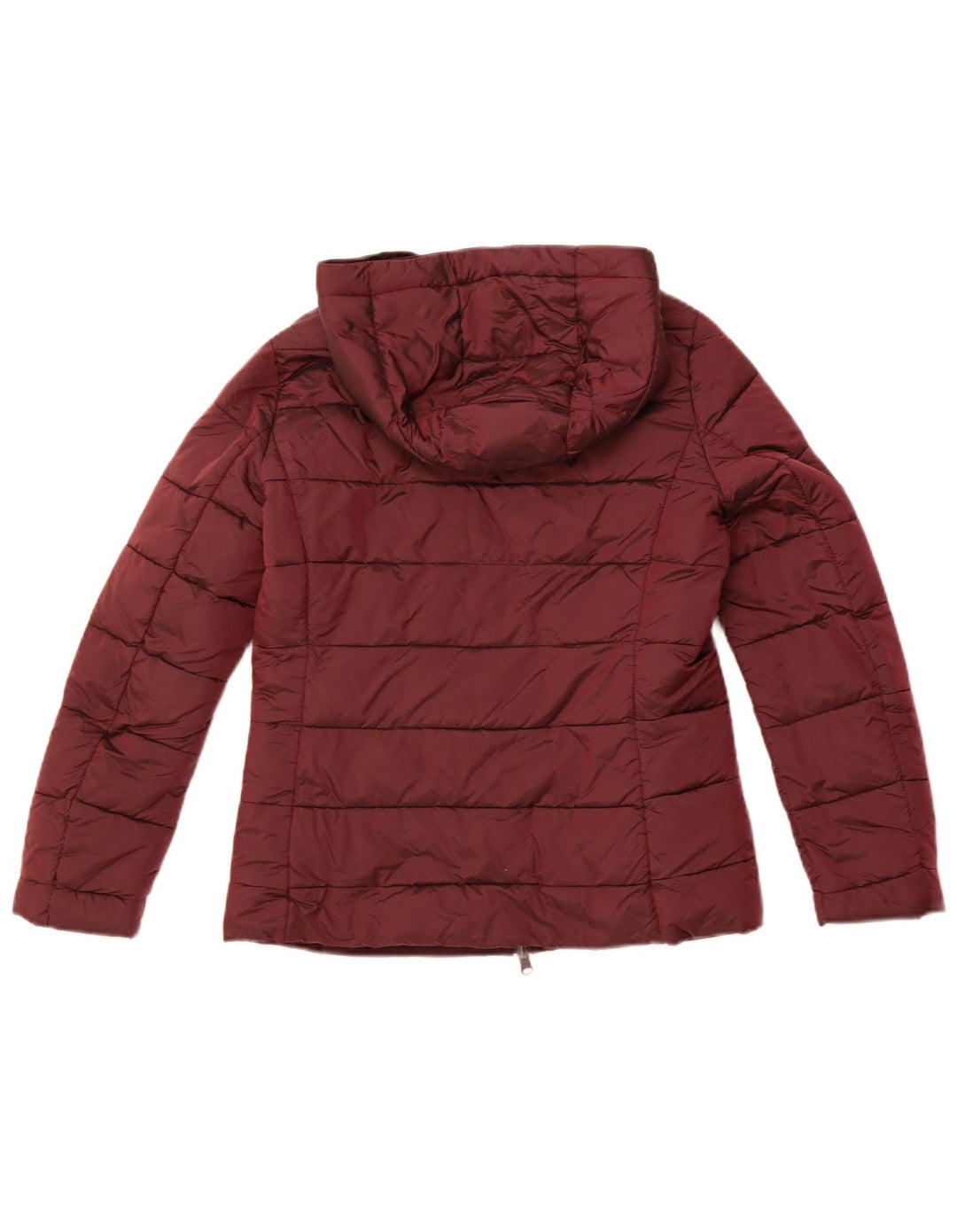 REFRIGUE Womens Hooded Reversible Padded Jacket UK 10 Small Burgundy
