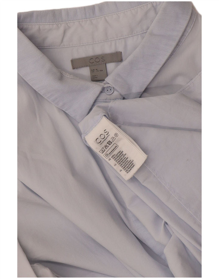 Cos Womens Pullover Shirt EU 44 XL Blue Cotton