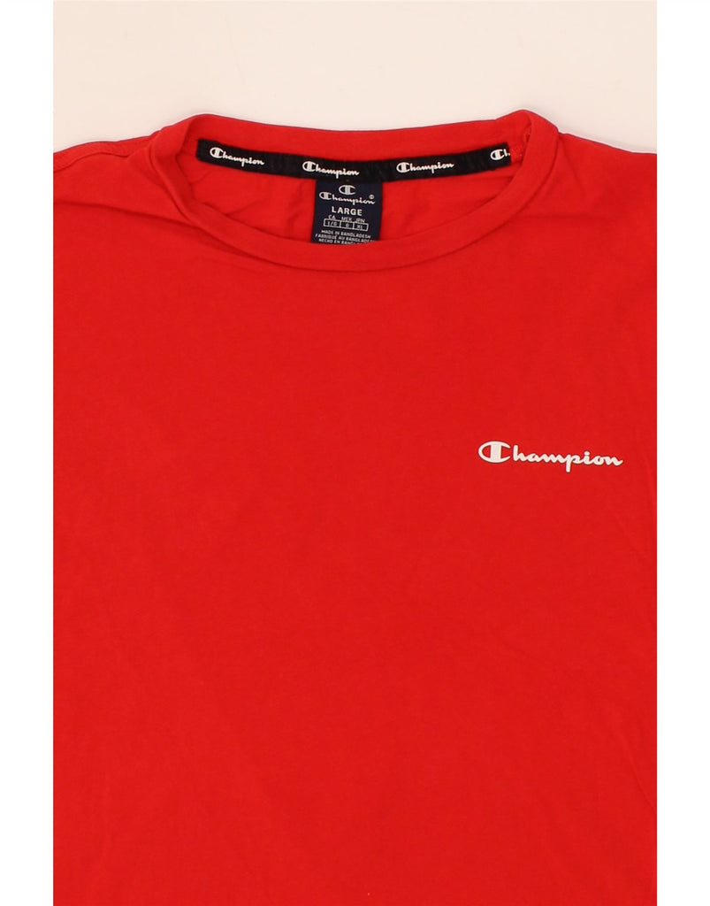 CHAMPION Mens T-Shirt Top Large Red Cotton Vintage Champion and Second-Hand Champion from Messina Hembry 