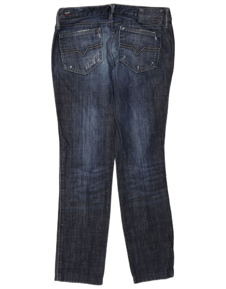 Diesel Womens Cuddy Distressed Slim Jeans W27 L30 Blue Cotton