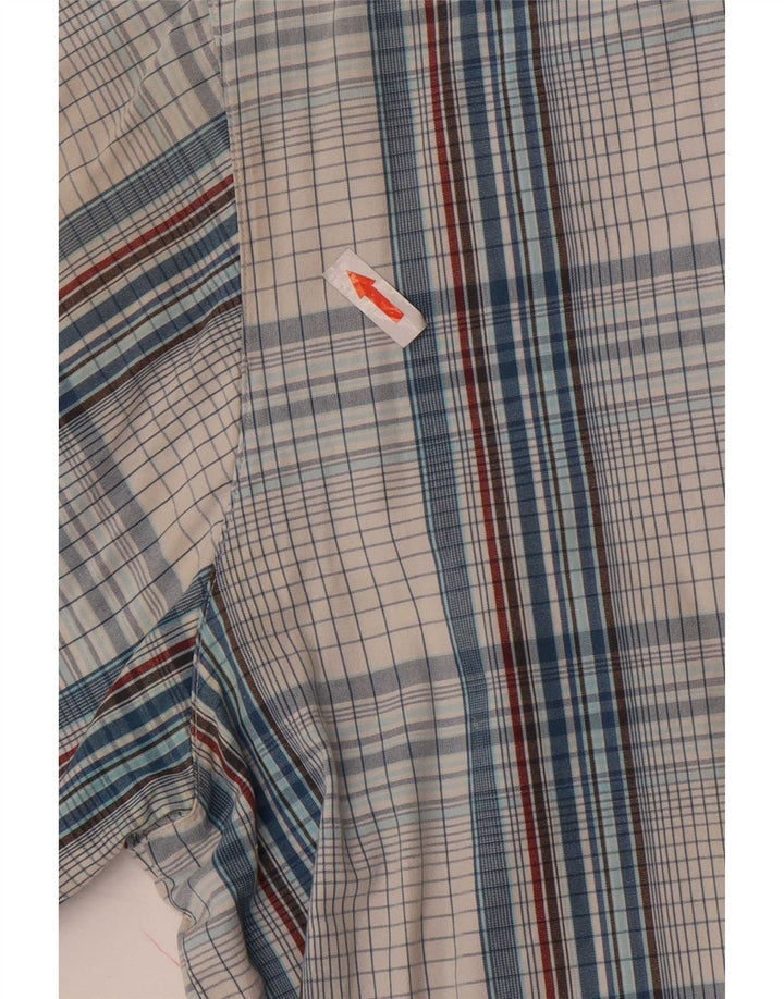 Carhartt Mens Short Sleeve Shirt Large Blue Check Cotton