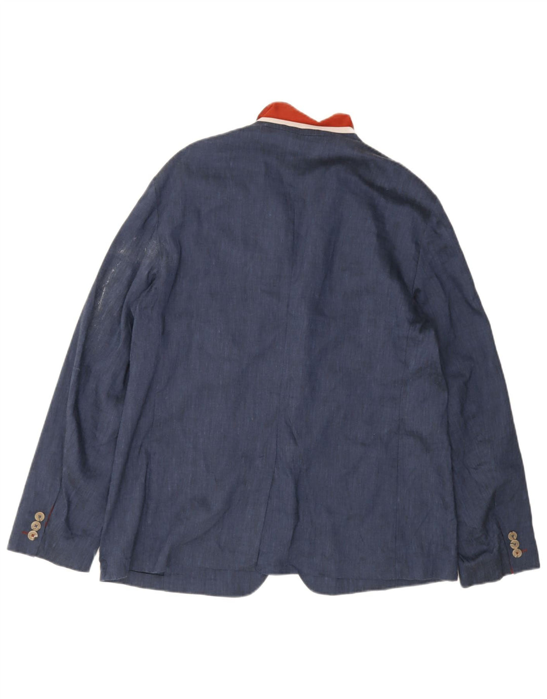 Ted Baker Mens 3 Button Blazer Jacket Size 6 2XL Blue Linen