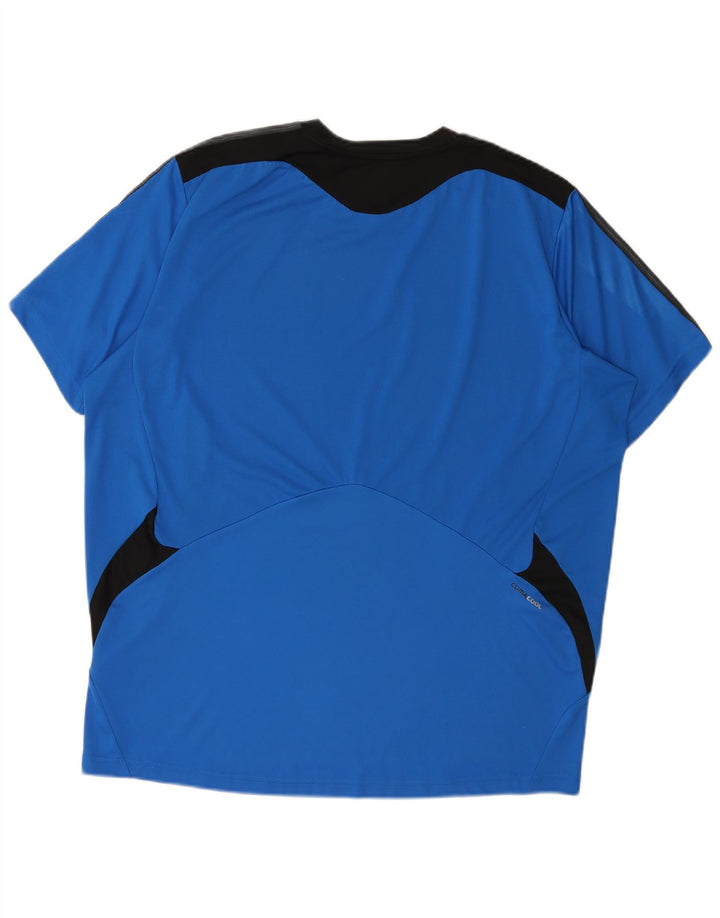 Adidas Mens Climacool T-Shirt Top XL Blue Colourblock Polyester