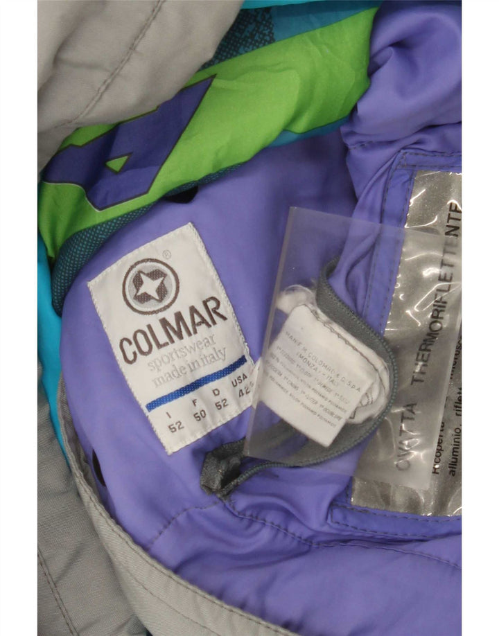 Colmar Mens Graphic Ski Jacket IT 52 Large Blue Colourblock Polyamide