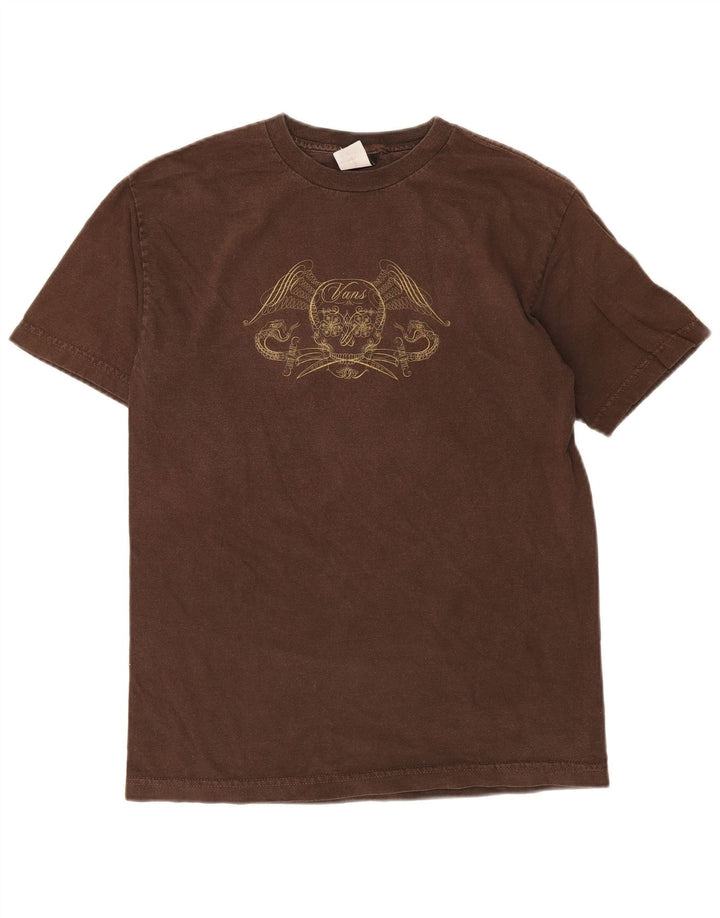 Vans Mens Graphic T-Shirt Top Small Brown