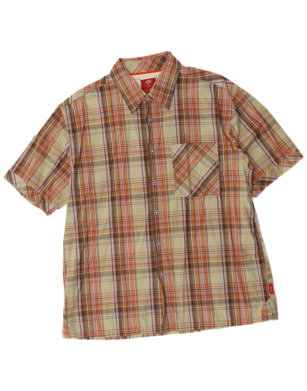 Fat Face Mens Short Sleeve Shirt Large Multicoloured Check Cotton