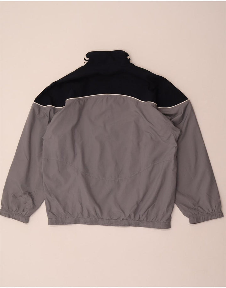 Adidas Mens Tracksuit Top Jacket UK 38/40 Medium Grey Colourblock Polyester