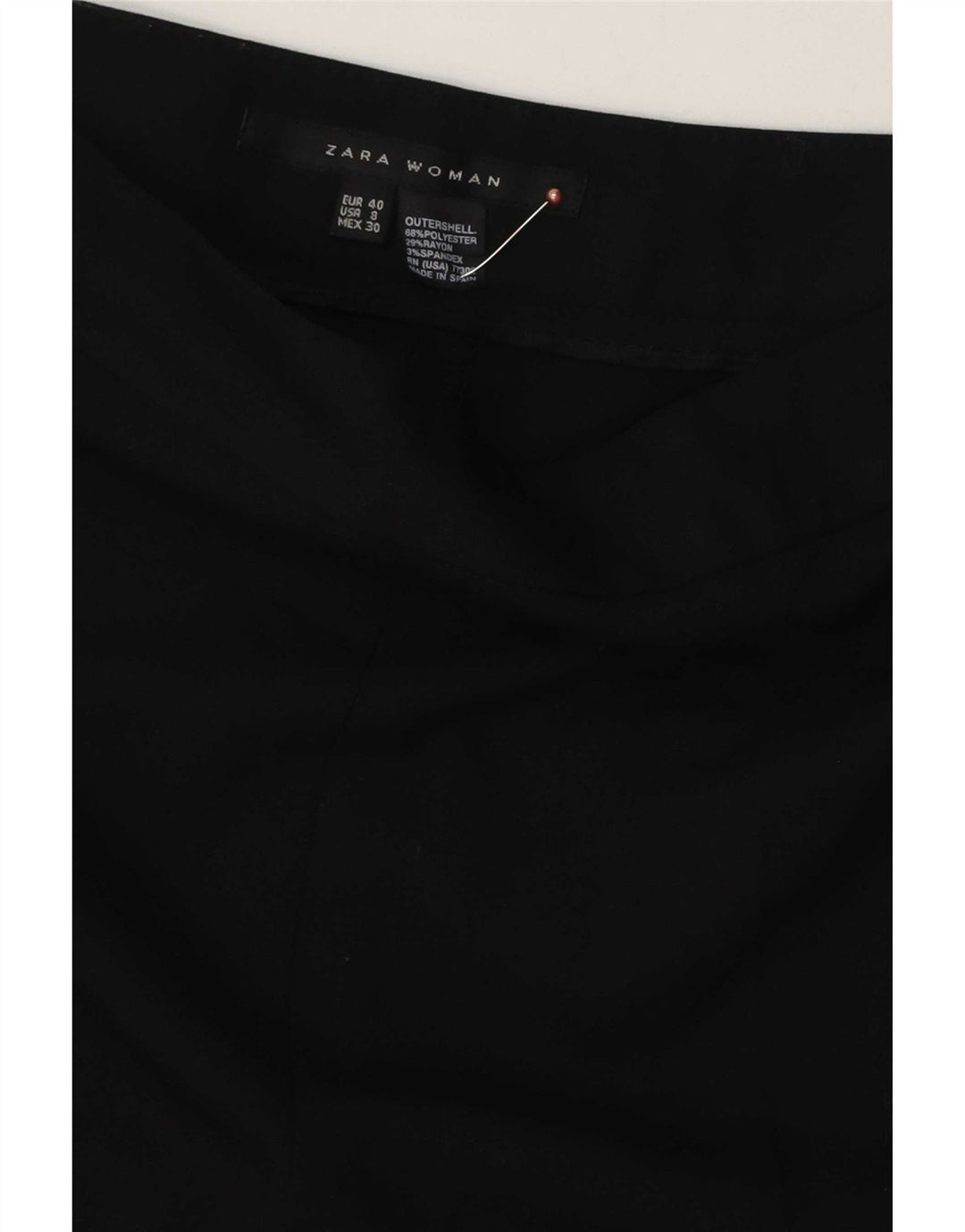 Zara Womens Wide Leg Casual Trousers EU 40 Medium W30 L30 Black Polyester