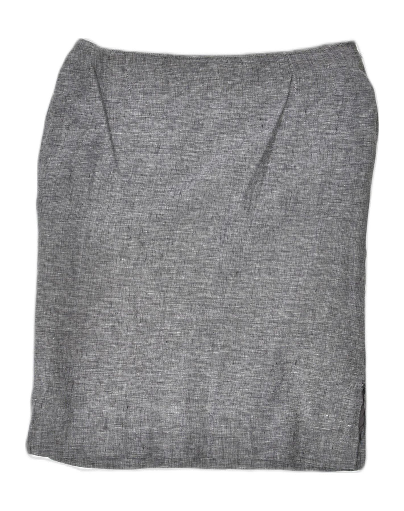 MAX MARA Womens Straight Skirt UK 16 W32 Grey Viscose | Vintage | Thrift | Second-Hand | Used Clothing | Messina Hembry 