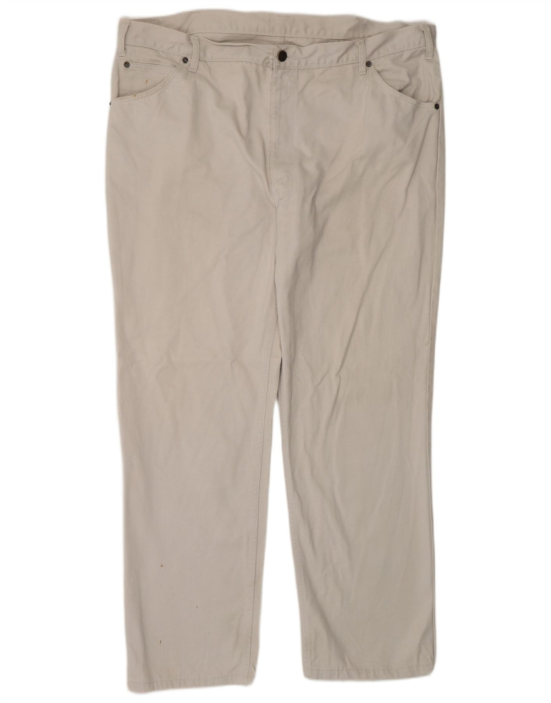 LEVI'S Mens Straight Casual Trousers W44 L31 Off White Cotton