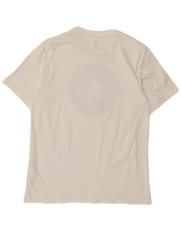 Converse Mens Graphic T-Shirt Top Large White Cotton