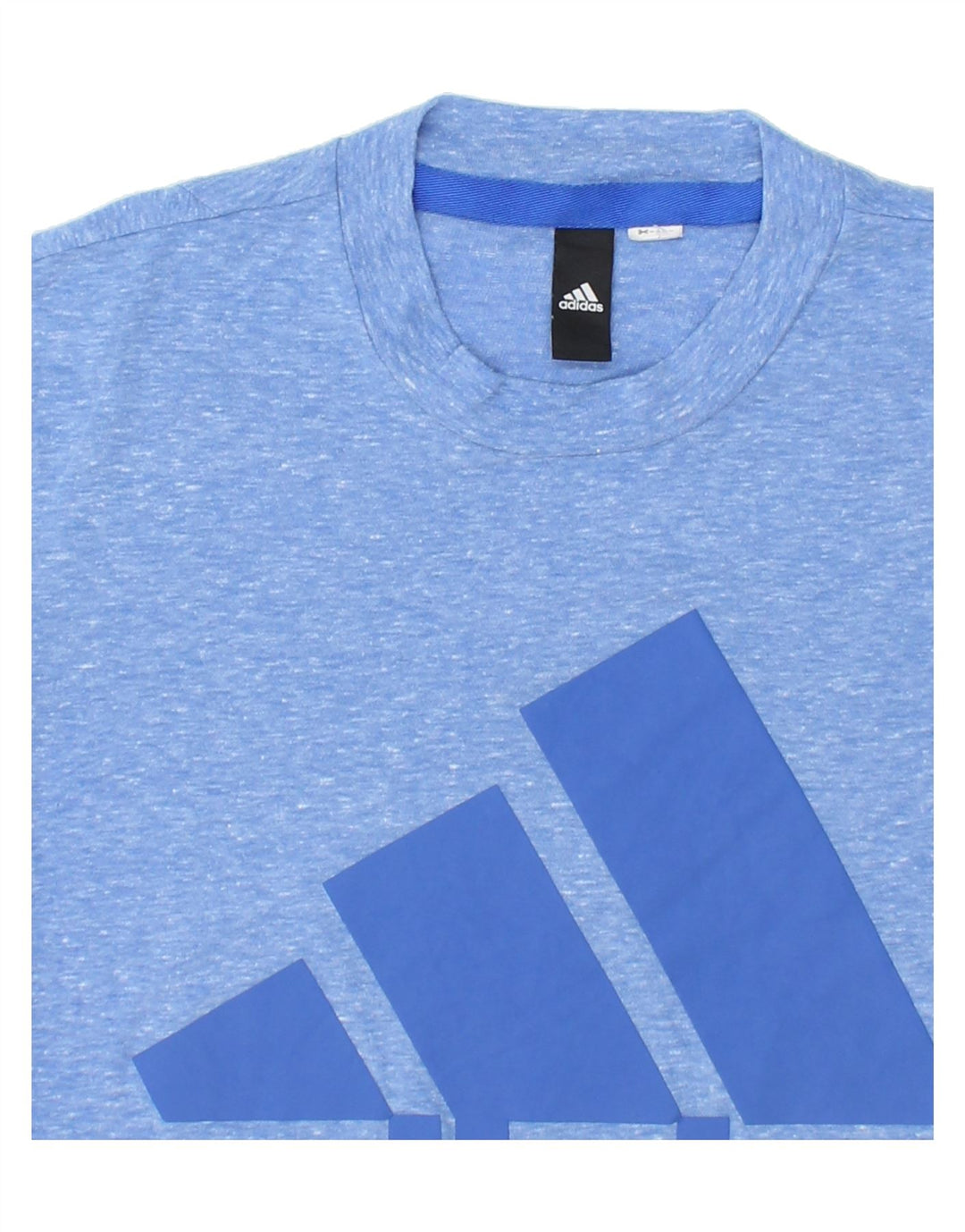 ADIDAS Womens Graphic T-Shirt Top UK 12 Medium Blue Flecked Vintage Adidas and Second-Hand Adidas from Messina Hembry 