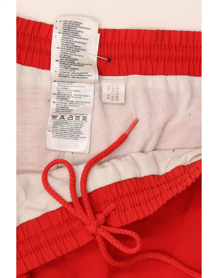 Adidas Mens Tracksuit Trousers UK 44/46 Large Red Polyester