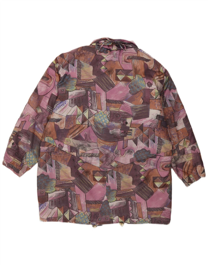 Vintage Womens Loose Fit Utility Jacket UK 18 XL Multicoloured Patchwork