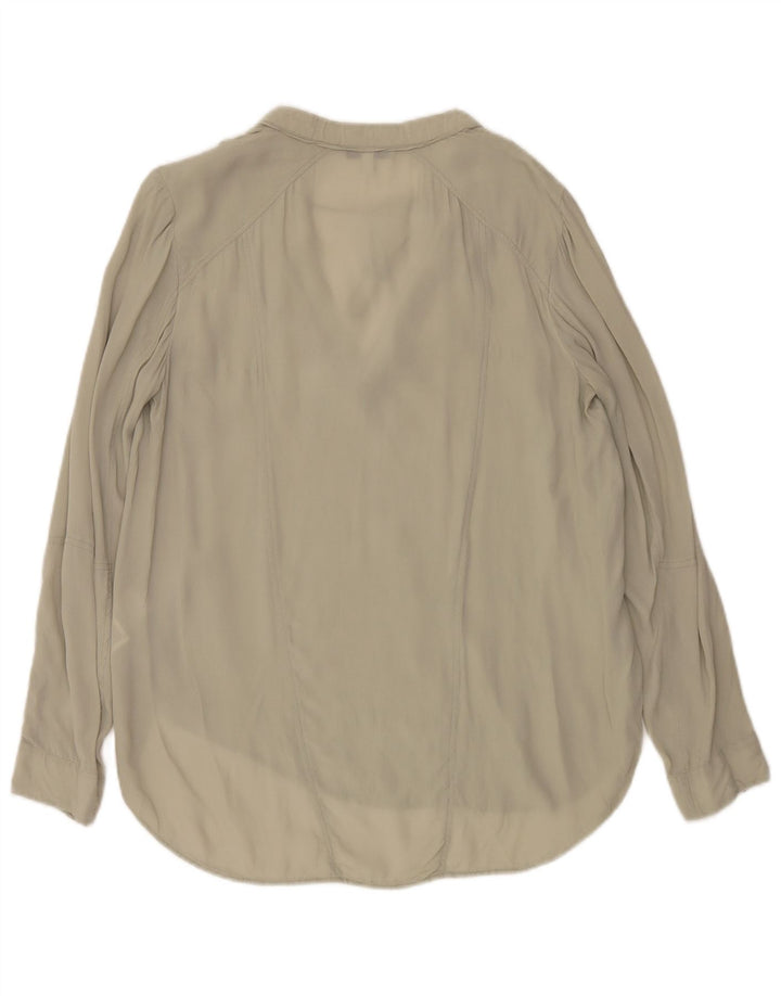 Reiss Womens Oversized Blouse Top UK 8 Small  Green Viscose
