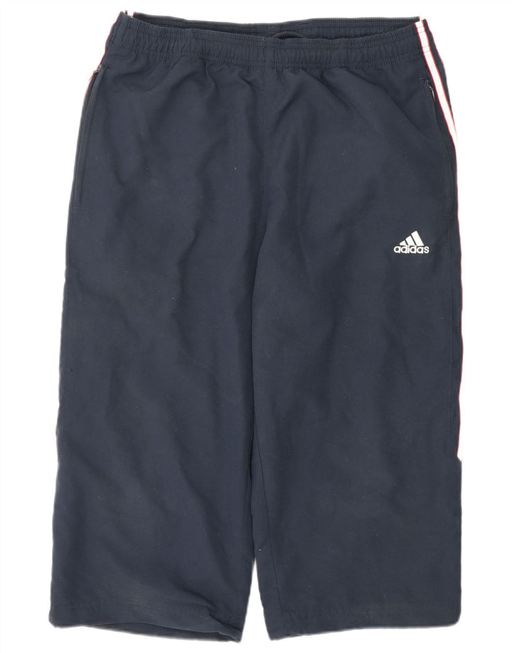 Adidas Mens Bermuda Sport Shorts Medium Navy Blue Polyester