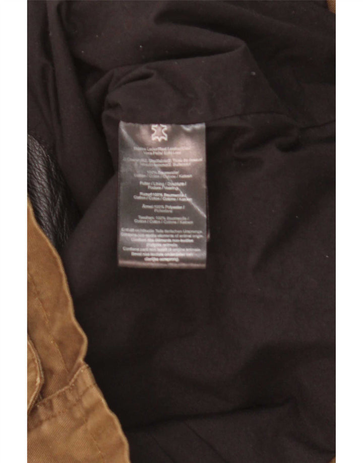 Freaky Nation Mens Racer Jacket UK 38 Medium Brown Colourblock