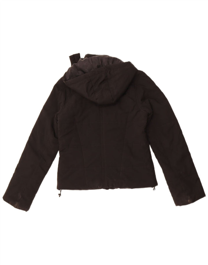 Adidas Womens Hooded Padded Jacket UK 8 Small Black Polyester