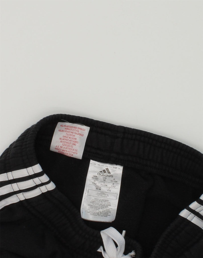 ADIDAS Boys Tracksuit Trousers Joggers 11-12 Years Black Cotton | Vintage Adidas | Thrift | Second-Hand Adidas | Used Clothing | Messina Hembry 