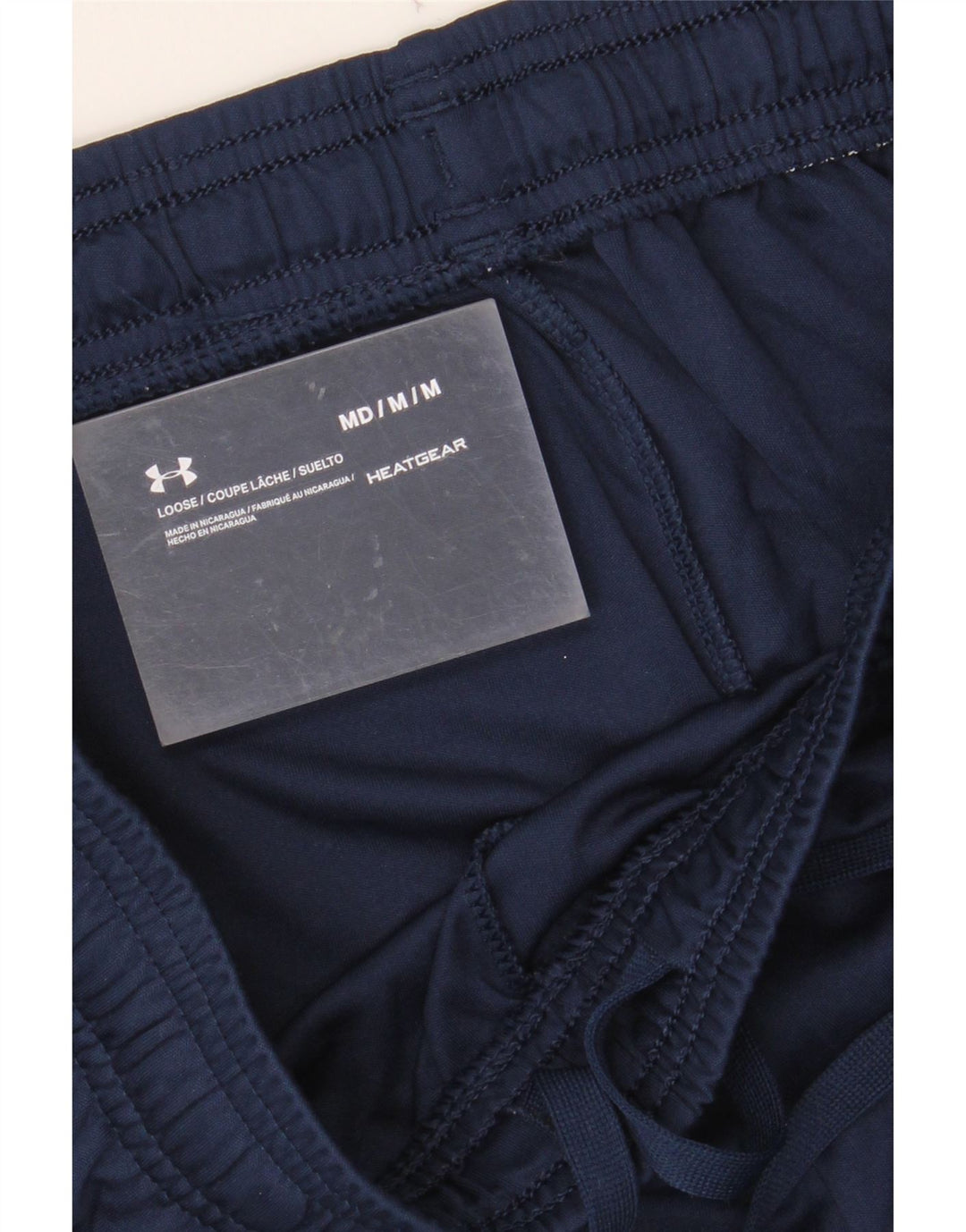 UNDER ARMOUR Mens Heat Gear Graphic Sport Shorts Medium  Navy Blue