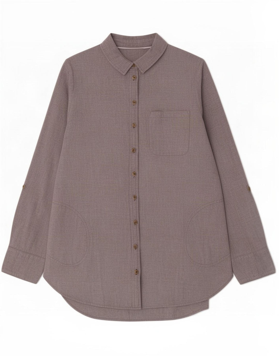 Fat Face Womens Shirt UK 12 Medium Grey Cotton