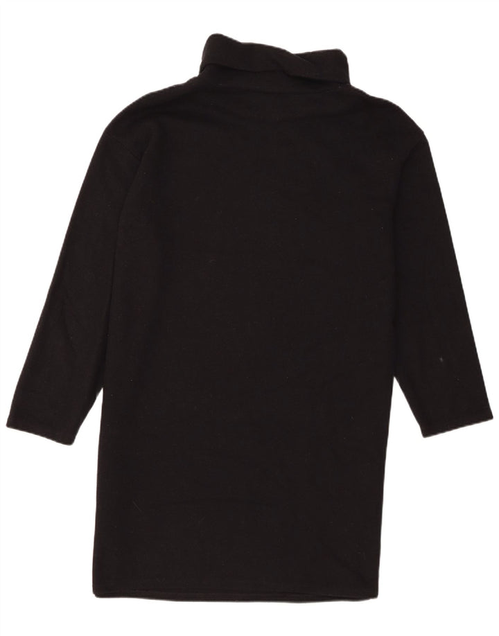 Marks & Spencer Womens Long Sleeve Jumper Dress UK 14 Large Black Polyester