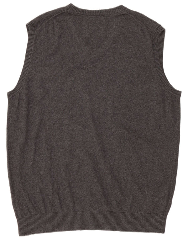 Eddie Bauer Mens Vest Tank Top Large Grey Cotton