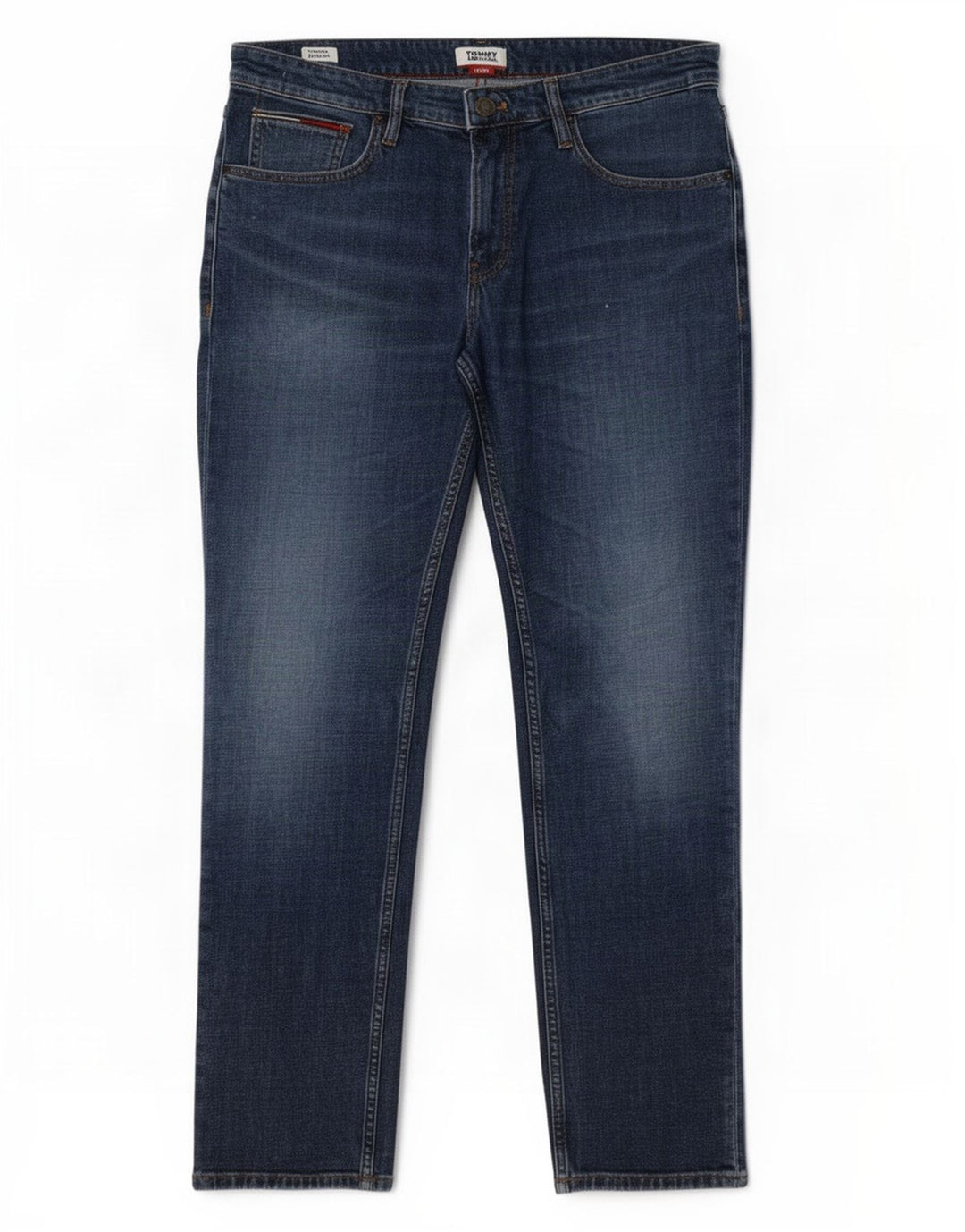 Tommy Hilfiger Mens Straight Jeans W34 L32 Blue Cotton
