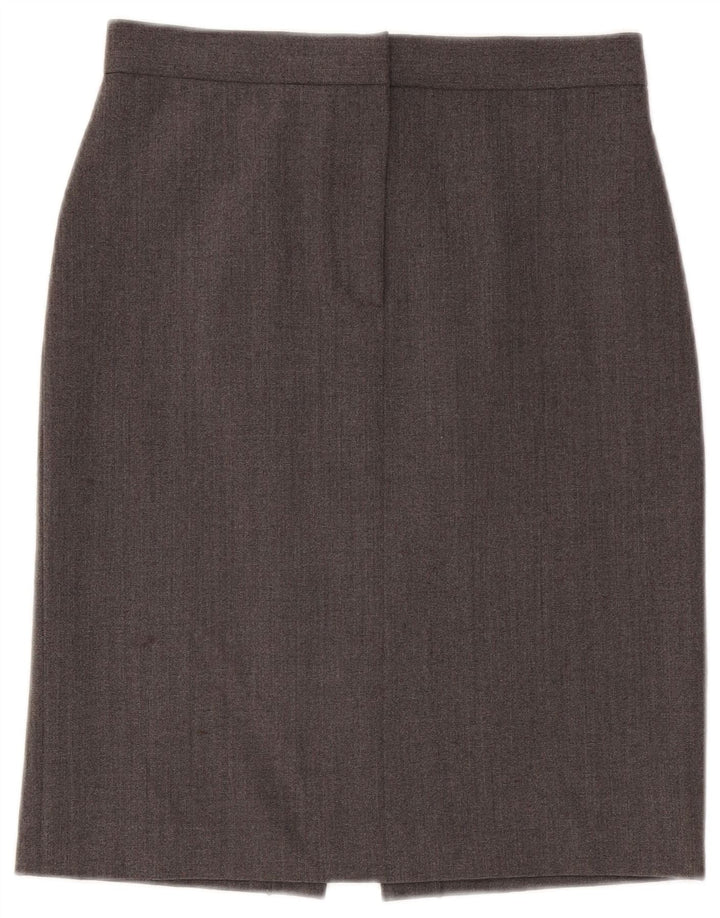 Emporio Armani Womens Pencil Skirt IT 42 Medium W28 Grey Polyester