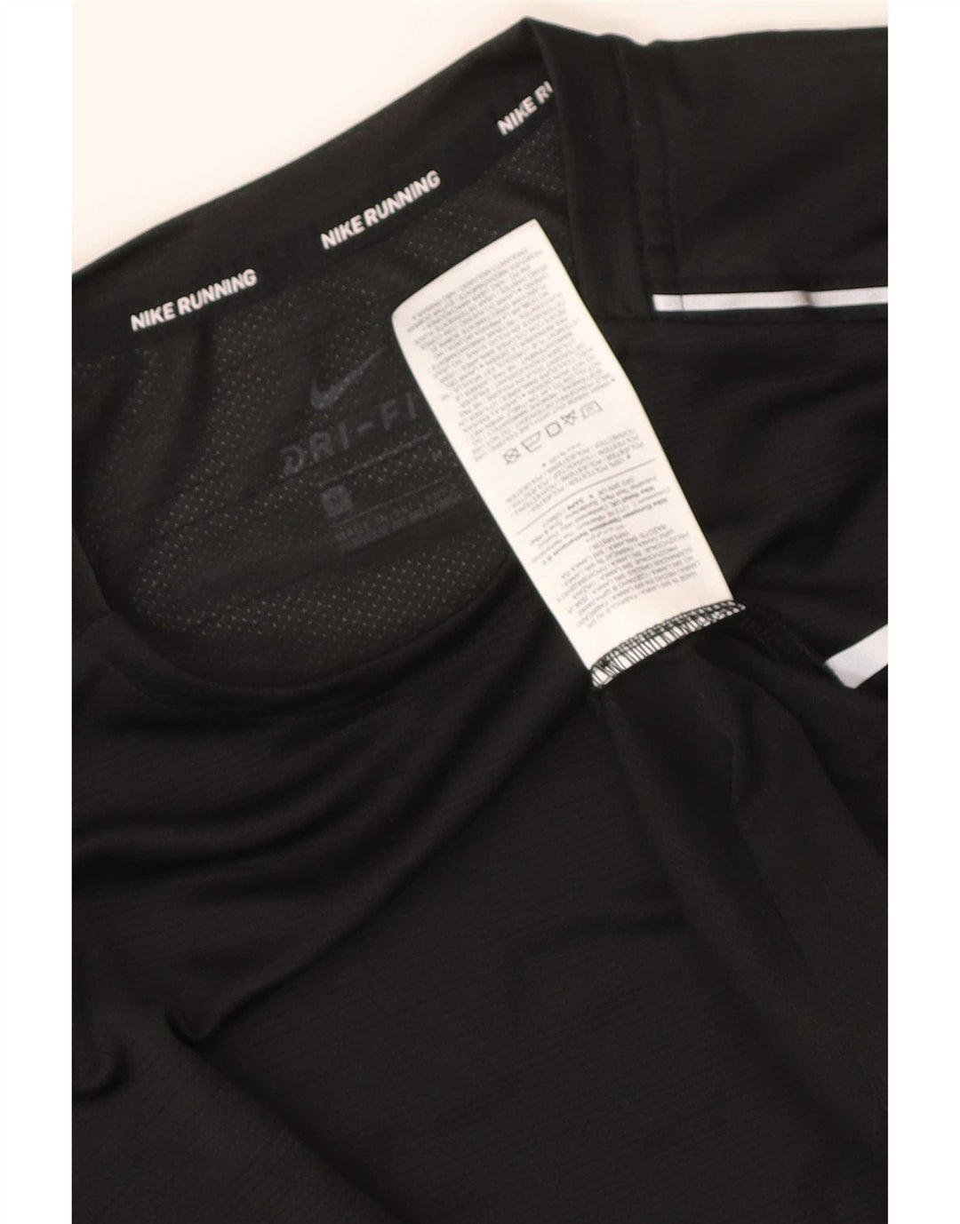 Nike Mens Dri Fit T-Shirt Top Medium Black Polyester
