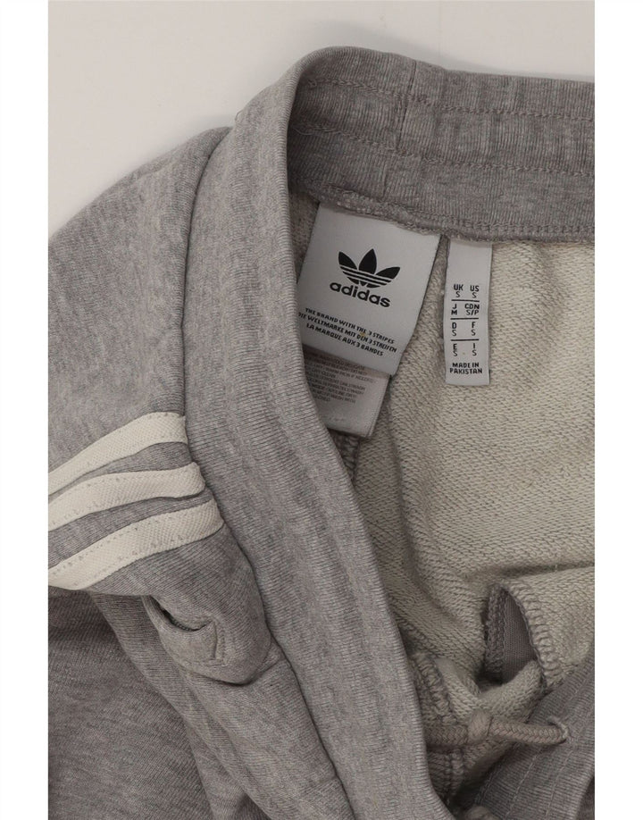 ADIDAS Mens Tracksuit Trousers Joggers Small Grey Cotton