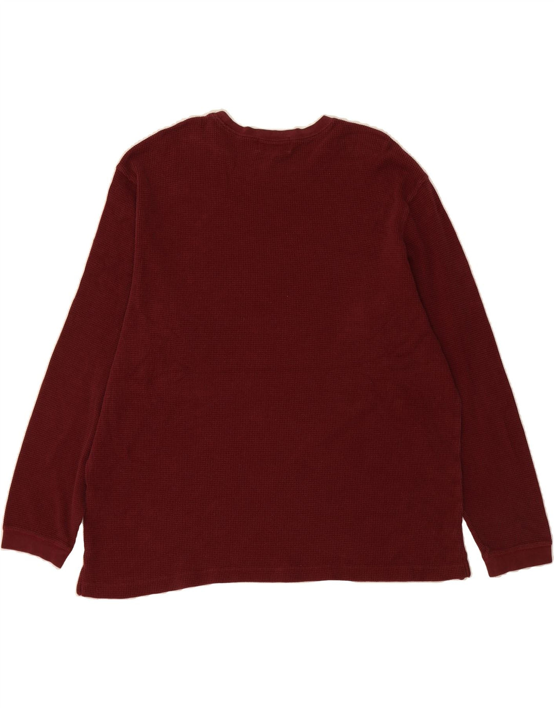 EDDIE BAUER Mens Top Long Sleeve XL Burgundy Cotton Vintage Eddie Bauer and Second-Hand Eddie Bauer from Messina Hembry 