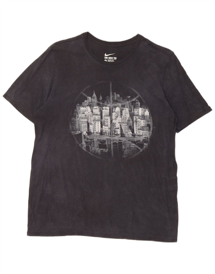Nike Mens Athletic Cut Graphic T-Shirt Top Medium Black
