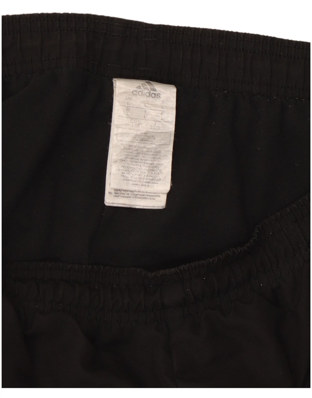 ADIDAS Mens Tracksuit Trousers Joggers Large Black Polyester